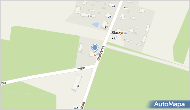 Starzyna, Starzyna, 32, mapa Starzyna