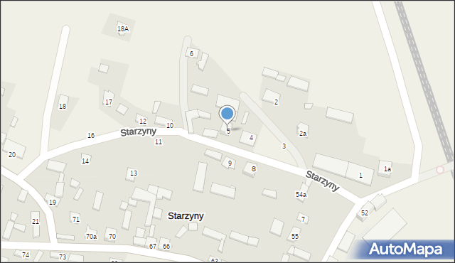 Starzyny, Starzyny, 5, mapa Starzyny