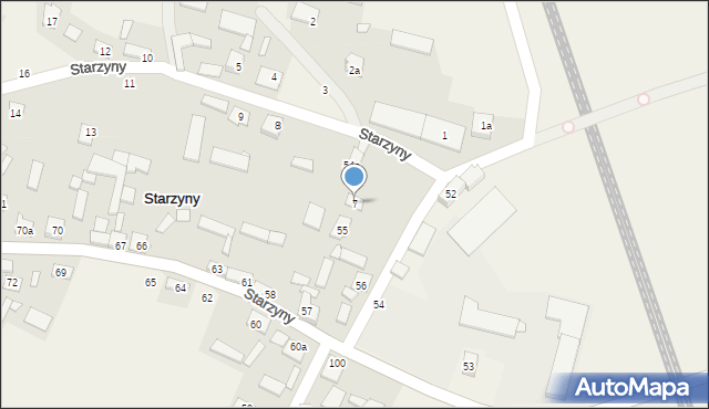 Starzyny, Starzyny, 7, mapa Starzyny