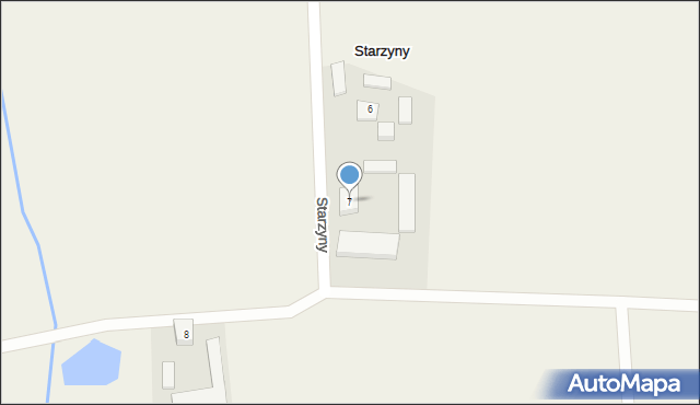 Starzyny, Starzyny, 7, mapa Starzyny