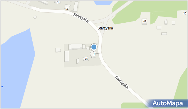 Starzyska, Starzyska, 1, mapa Starzyska