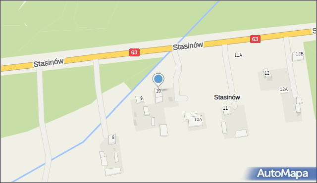 Stasinów, Stasinów, 10, mapa Stasinów