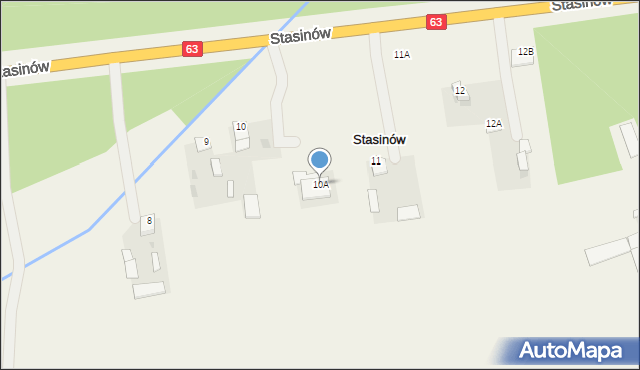 Stasinów, Stasinów, 10A, mapa Stasinów