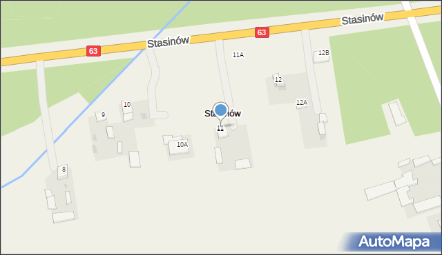 Stasinów, Stasinów, 11, mapa Stasinów