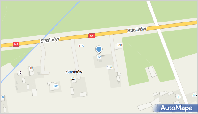 Stasinów, Stasinów, 12, mapa Stasinów