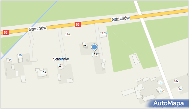 Stasinów, Stasinów, 12A, mapa Stasinów