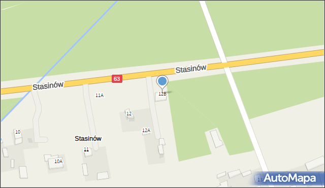 Stasinów, Stasinów, 12B, mapa Stasinów