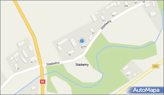 Staświny, Staświny, 41, mapa Staświny