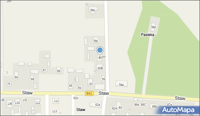 Staw, Staw, 60, mapa Staw