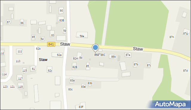 Staw, Staw, 86a, mapa Staw