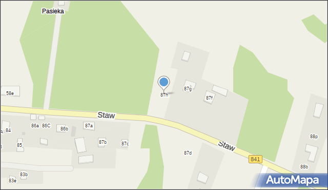 Staw, Staw, 87h, mapa Staw
