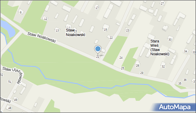 Staw Noakowski, Staw Noakowski, 21, mapa Staw Noakowski