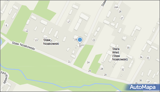 Staw Noakowski, Staw Noakowski, 22, mapa Staw Noakowski