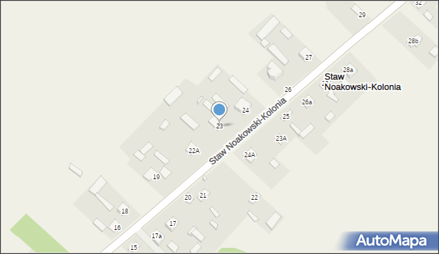 Staw Noakowski-Kolonia, Staw Noakowski-Kolonia, 23, mapa Staw Noakowski-Kolonia