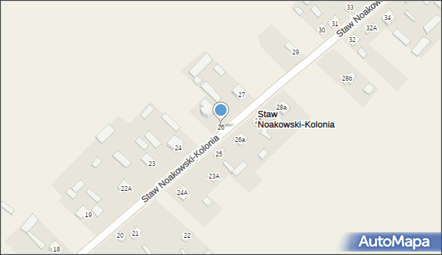 Staw Noakowski-Kolonia, Staw Noakowski-Kolonia, 26, mapa Staw Noakowski-Kolonia