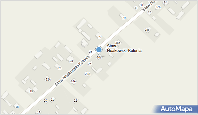 Staw Noakowski-Kolonia, Staw Noakowski-Kolonia, 26a, mapa Staw Noakowski-Kolonia