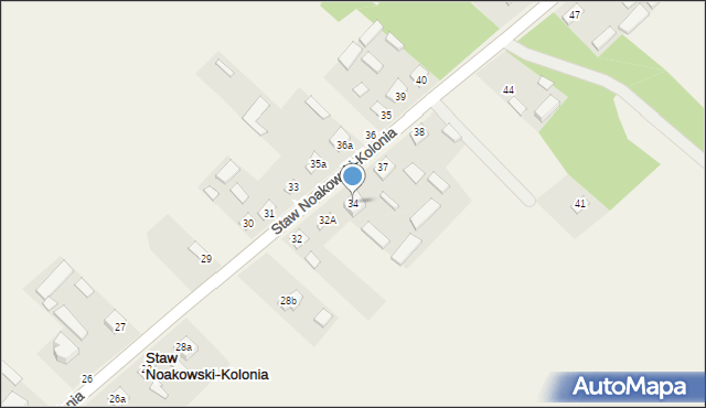 Staw Noakowski-Kolonia, Staw Noakowski-Kolonia, 34, mapa Staw Noakowski-Kolonia