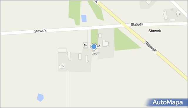Stawek, Stawek, 36A, mapa Stawek