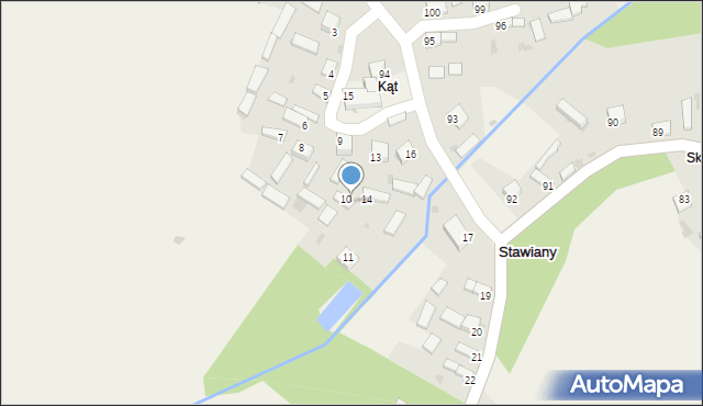 Stawiany, Stawiany, 12, mapa Stawiany