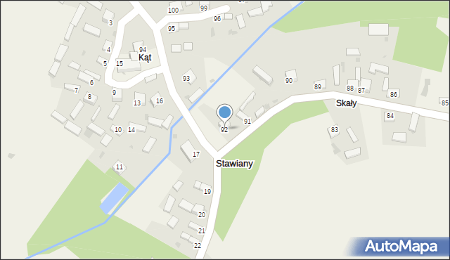 Stawiany, Stawiany, 92, mapa Stawiany