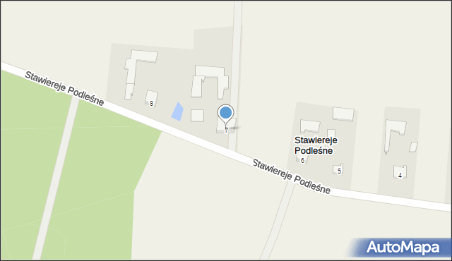 Stawiereje Podleśne, Stawiereje Podleśne, 7, mapa Stawiereje Podleśne