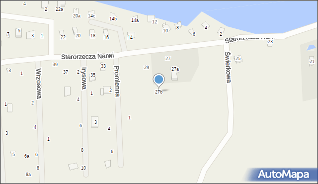 Stawinoga, Starorzecza Narwi, 27b, mapa Stawinoga