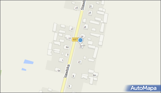 Stawiska, Stawiska, 12, mapa Stawiska