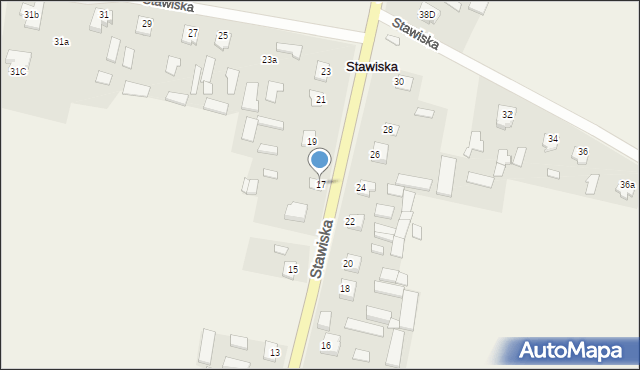 Stawiska, Stawiska, 17, mapa Stawiska