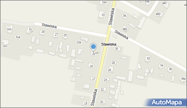 Stawiska, Stawiska, 21, mapa Stawiska