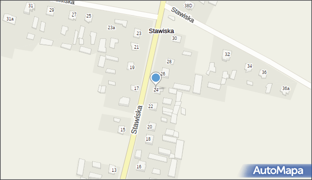 Stawiska, Stawiska, 24, mapa Stawiska