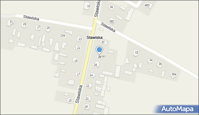 Stawiska, Stawiska, 28, mapa Stawiska