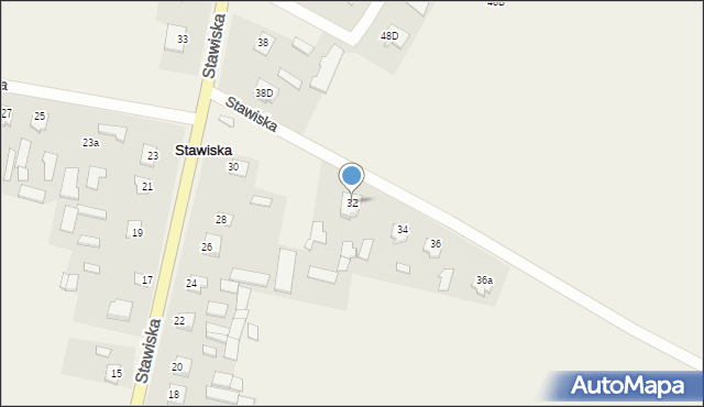 Stawiska, Stawiska, 32, mapa Stawiska