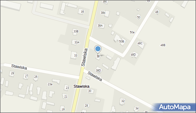 Stawiska, Stawiska, 38, mapa Stawiska