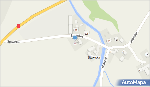 Stawiska, Stawiska, 11, mapa Stawiska