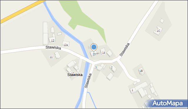 Stawiska, Stawiska, 13, mapa Stawiska