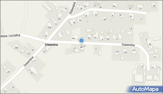 Stawiska, Stawiska, 14, mapa Stawiska