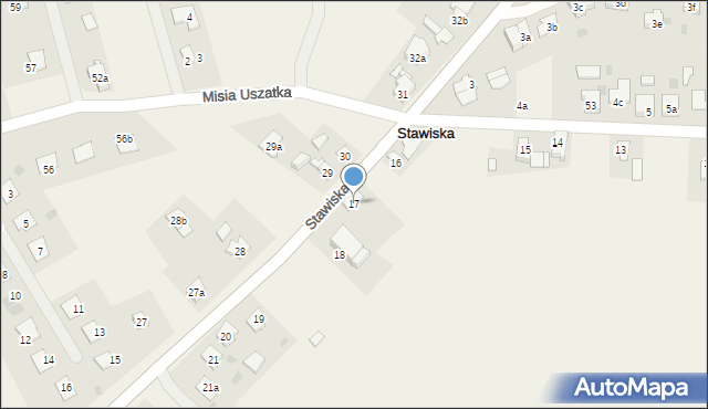 Stawiska, Stawiska, 17, mapa Stawiska