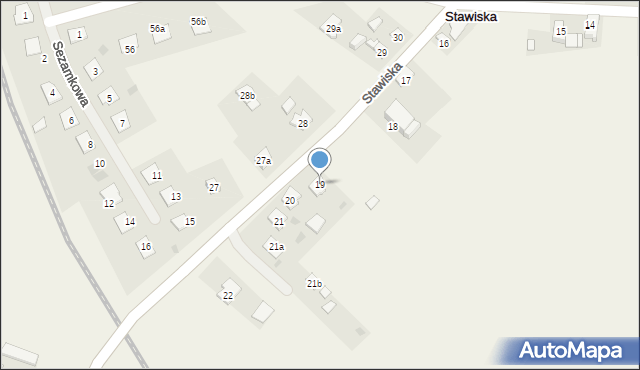 Stawiska, Stawiska, 19, mapa Stawiska