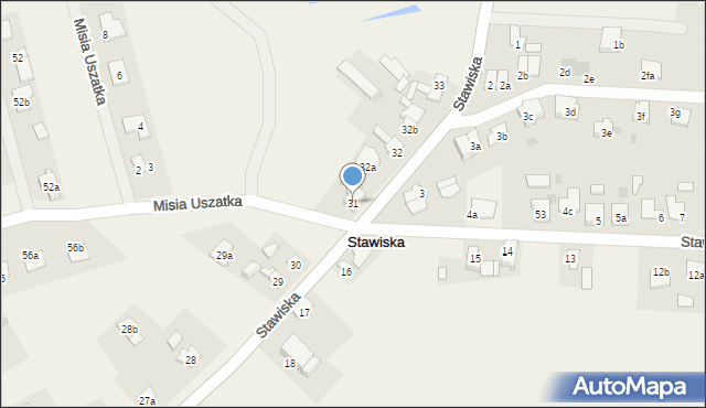 Stawiska, Stawiska, 31, mapa Stawiska