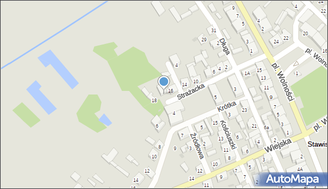 Stawiski, Strażacka, 18a, mapa Stawiski