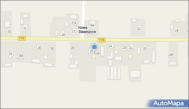 Stawiszyce, Stawiszyce, 25a, mapa Stawiszyce