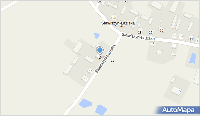 Stawiszyn-Łaziska, Stawiszyn-Łaziska, 15, mapa Stawiszyn-Łaziska