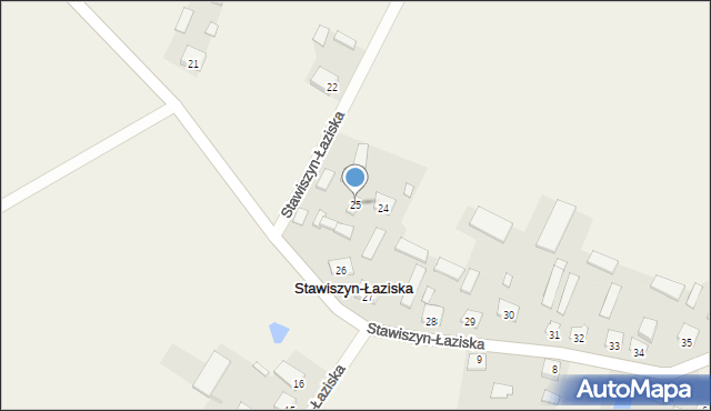 Stawiszyn-Łaziska, Stawiszyn-Łaziska, 25, mapa Stawiszyn-Łaziska