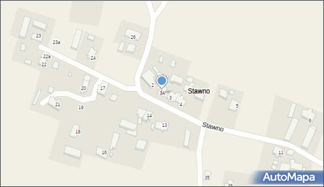 Stawno, Stawno, 3A, mapa Stawno