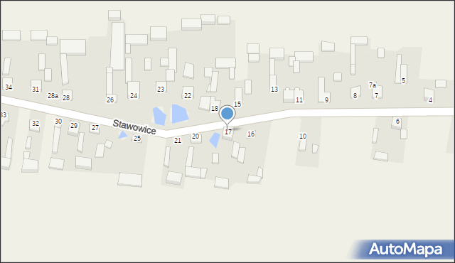 Stawowice, Stawowice, 17, mapa Stawowice