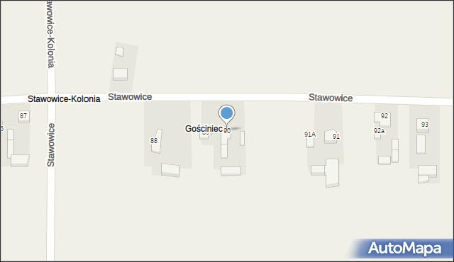 Stawowice, Stawowice-Kolonia, 90, mapa Stawowice