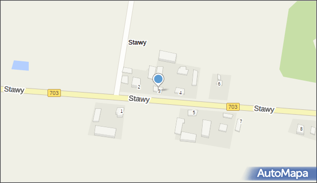 Stawy, Stawy, 3, mapa Stawy