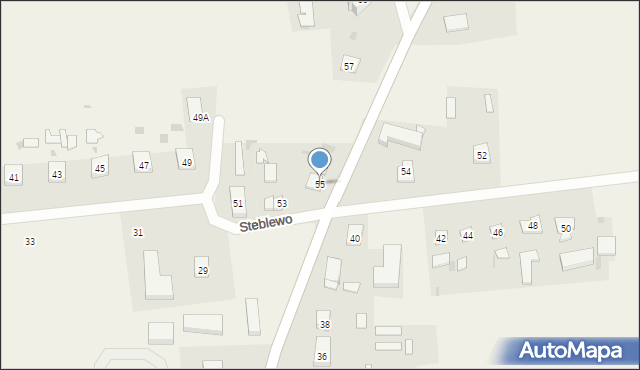 Steblewo, Steblewo, 55, mapa Steblewo