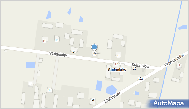 Stefanków, Stefanków, 16, mapa Stefanków