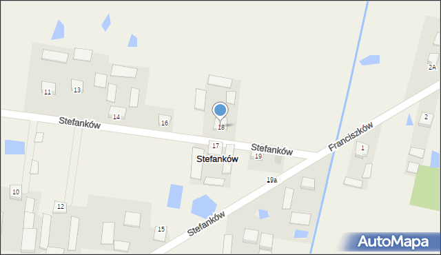 Stefanków, Stefanków, 18, mapa Stefanków